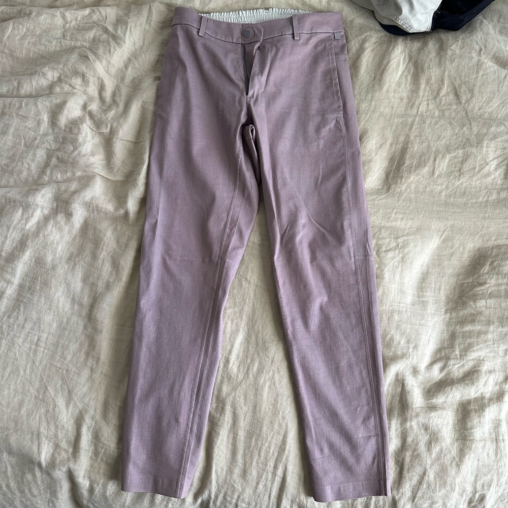 Lululemon 32x30 cotton poly blend pants light plum color